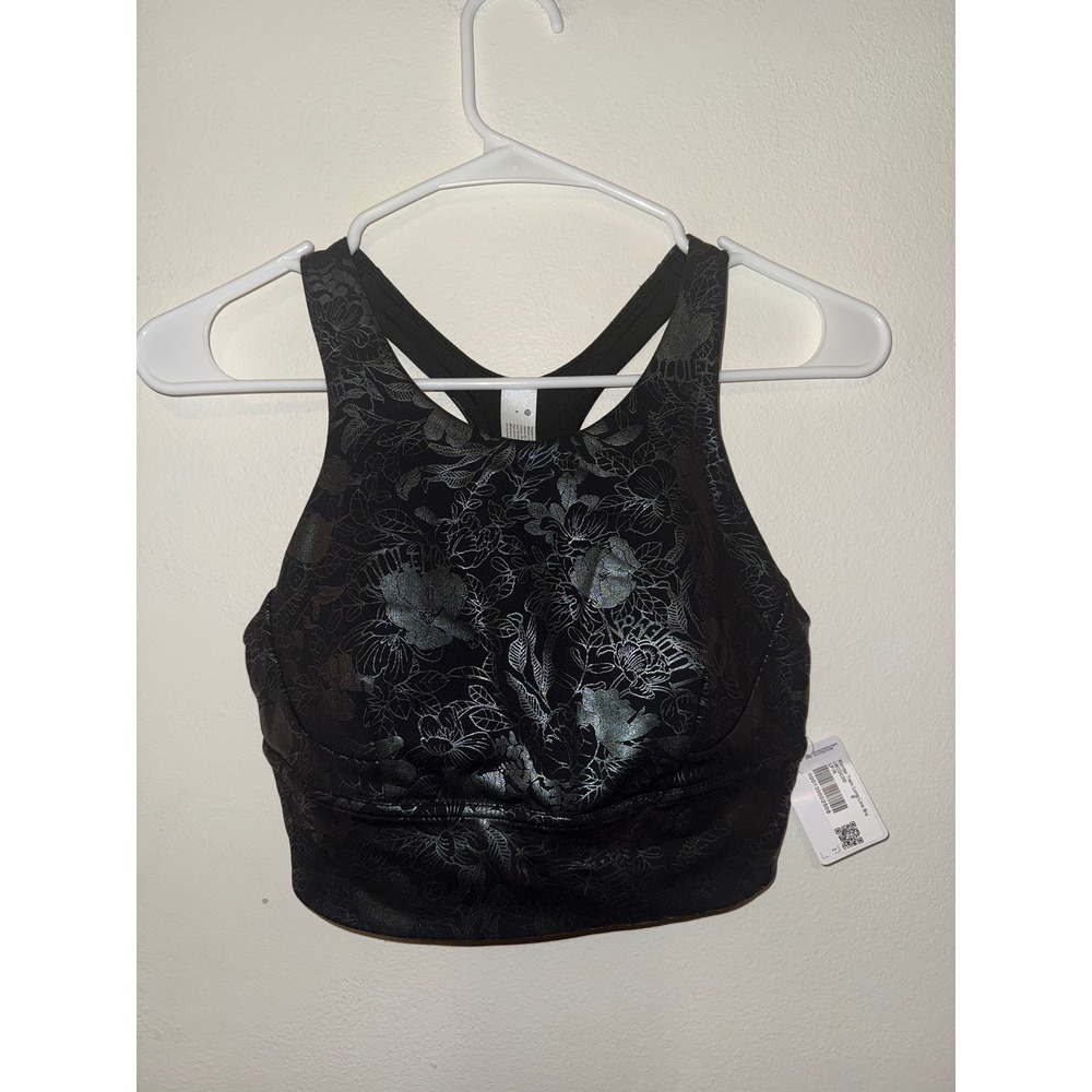 Lululemon Wunder Train Long-Line Bra Top Size 8 Floral Foil‎ NWT